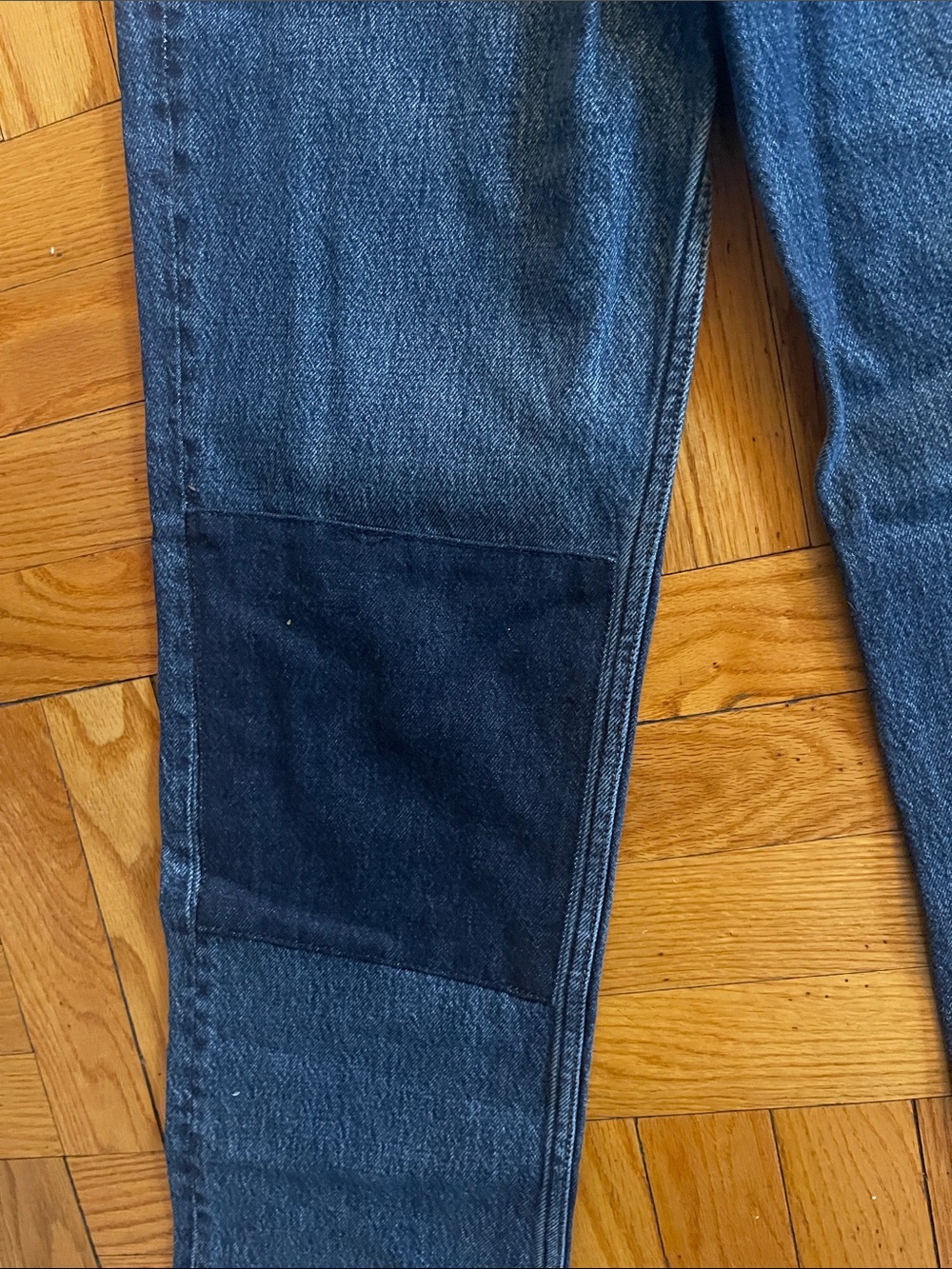 Reformation Cynthia Patch High Rise Straight Leg Jeans - Picture 10 of 11